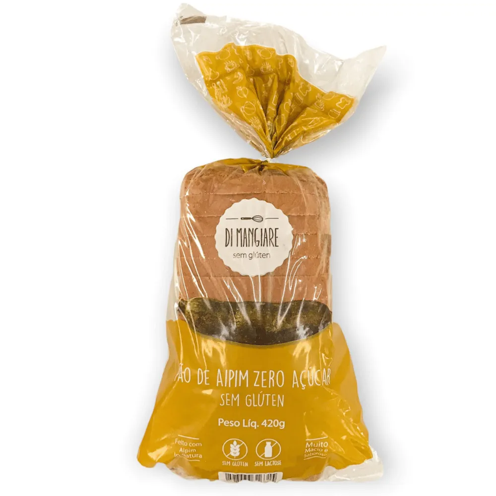 Pão de Aipim Zero Açúcar 420g Sem Glúten e Sem Leite